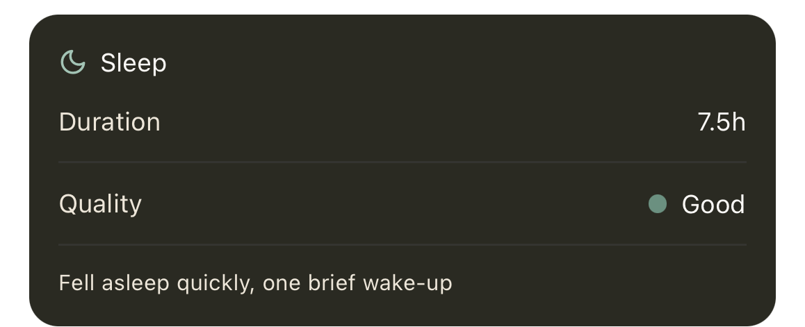 Sleep & Exercise